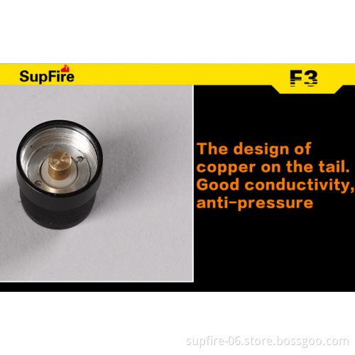factory adjustable dry battery flashlight with 18650 battery